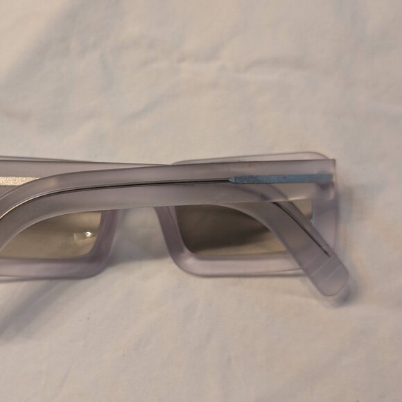 Chunky Sunglasses Matt Crystal Color, Grey Lenses - Picture 4 of 6